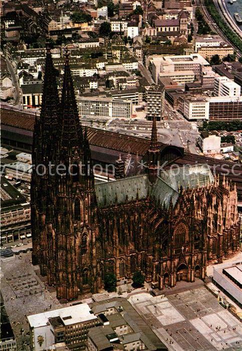 Koeln Rhein Fliegeraufnahme Dom