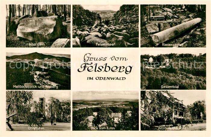 Felsberg Odenwald Altarstein Riesensaeule Wald Restaurant Ohlyturm