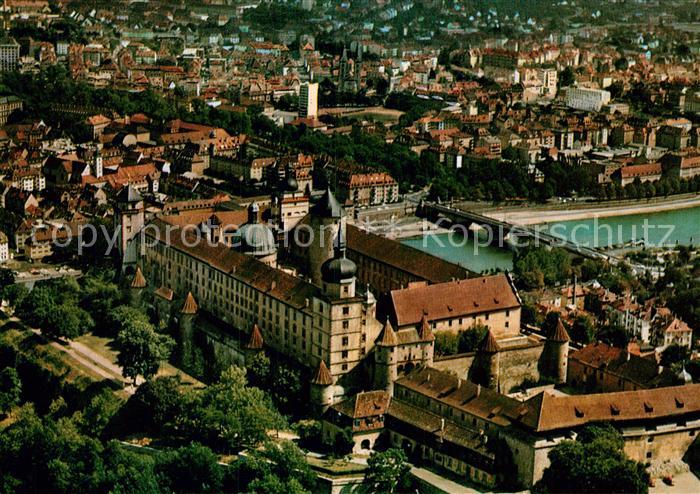 Wuerzburg Festung Marienberg Fliegeraufnahme