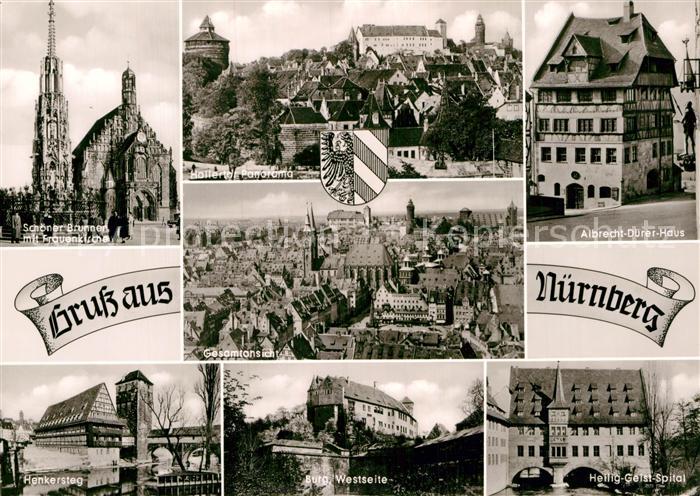 Nuernberg Frauenkirche Heilig-Geist-Spital Albrecht-Duerer-Haus