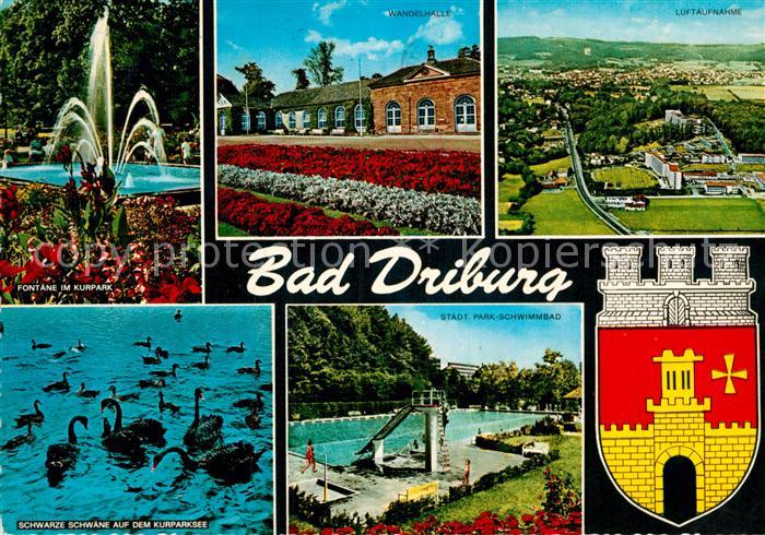 Bad Driburg Fliegeraufnahme Wandelhalle Kurparksee