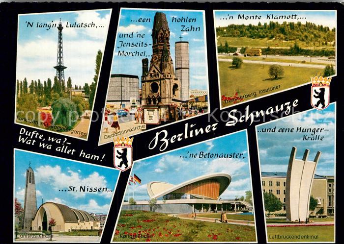 BERLIN  CITY Gedaechtniskirche Luftbrueckendenkmal Canisius-Kirche