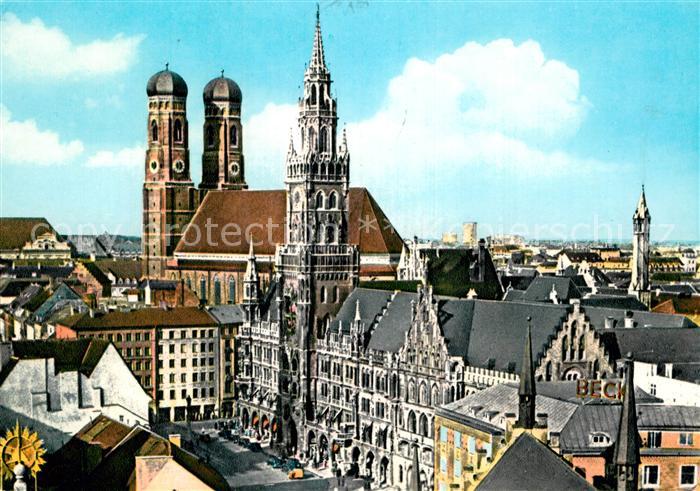 Muenchen Rathaus Frauenkirche