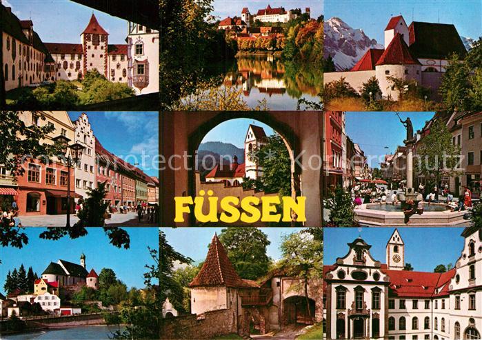 Fuessen Allgaeu Teilansichten