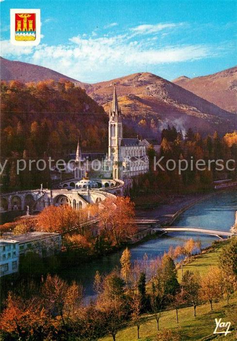 Lourdes Hautes Pyrenees Basilique Gave de Pau