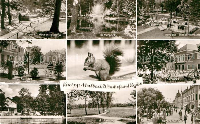 Woerishofen Bad Kurhaus Kurpark Wassertretplatz Kurpromenade Waldsee