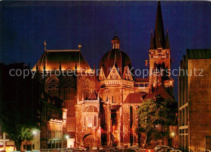 Aachen Dom Nachtaufnahme