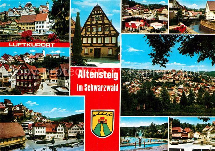 Altensteig Schwarzwald Panorama Fachwerk Schwimmbad