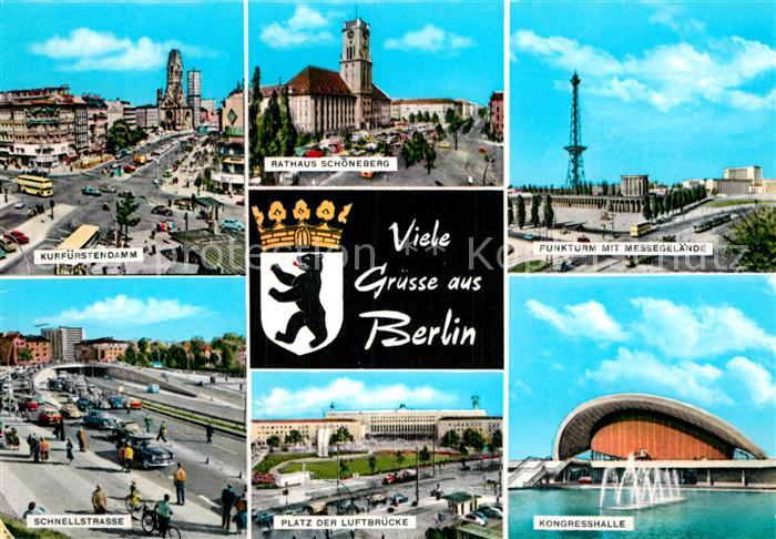 BERLIN  CITY Kuerfuerstendamm Platz der Luftbruecke Kongresshalle Autobahn