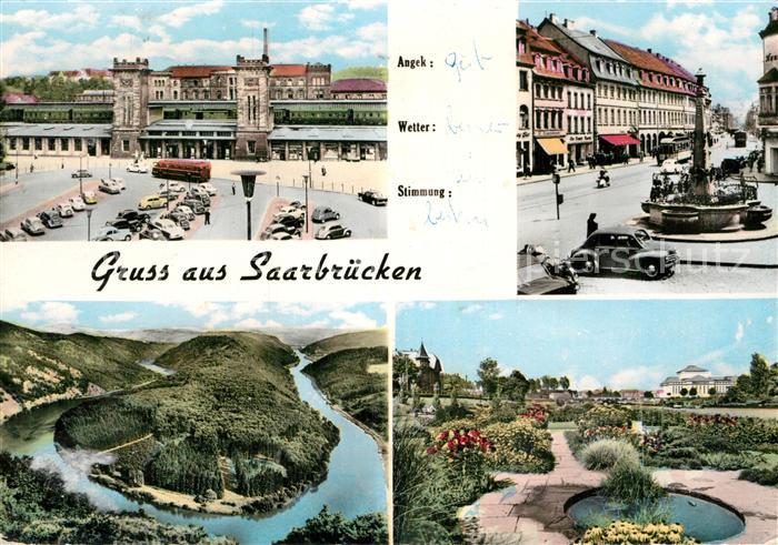SAARBRueCKEN Saarland Hauptbahnhof Saarschleife Park Brunnen