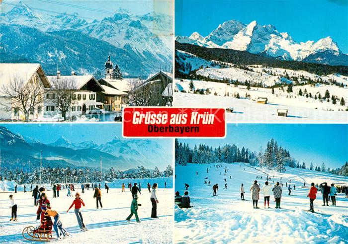 Kruen Winterlandschaften Zugspitzgruppe Karwendelgebirge