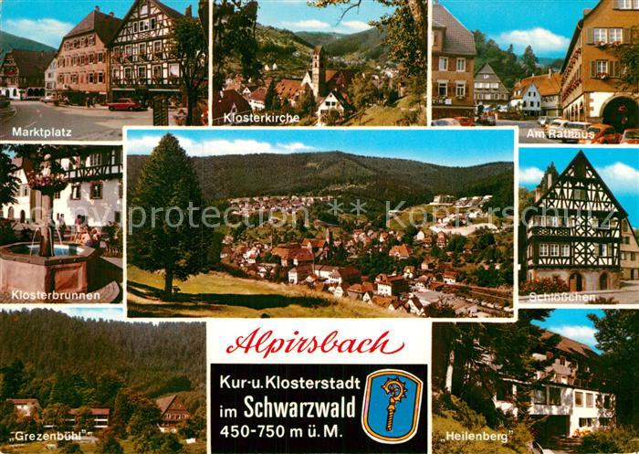 Alpirsbach Marktplatz Klosterkirche Rathaus Grezenbuehl Heilenberg