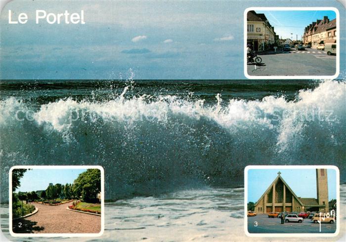 Le Portel Parkanlagen Kirche Panorama