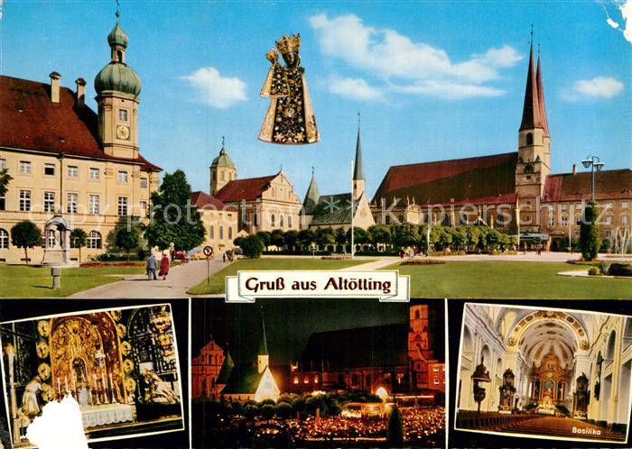 Altoetting Gnadenaltar Basilika Abendstimmung Gnadenkirche Marktplatz