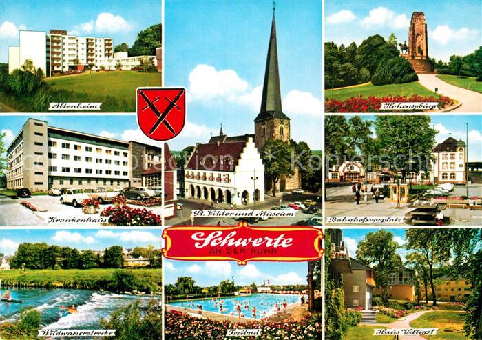 Schwerte Bahnhofvorplatz Schwimmbad Krankenhaus