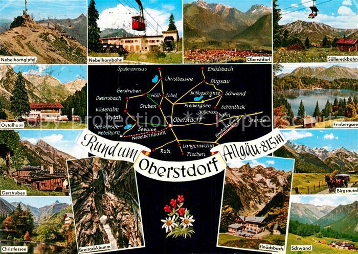 Oberstdorf Nebelhorngipfel Nebelhornbahn Oberstdorf Soellereckbahn Oytalhaus