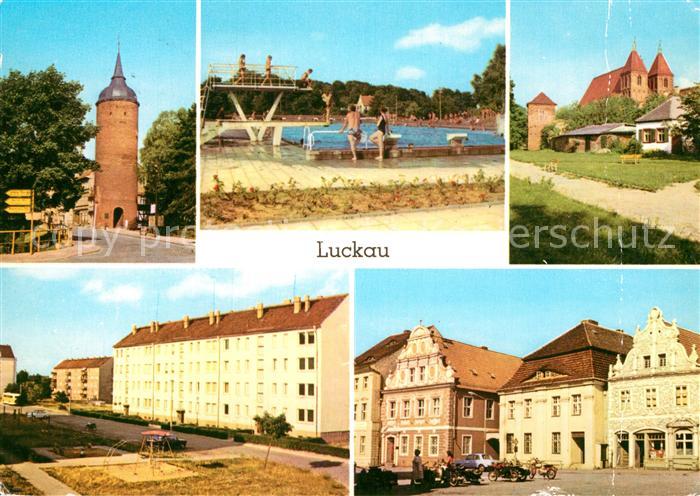 Luckau Niederlausitz Roter Turm Schwimmbad Nikolaikirche Wilhelm Pieck Strasse M