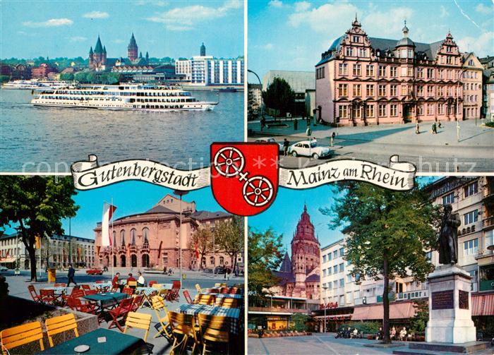 Mainz Rhein Rheinufer Dom Gutenberg Museum Theater Gutenberg Denkmal