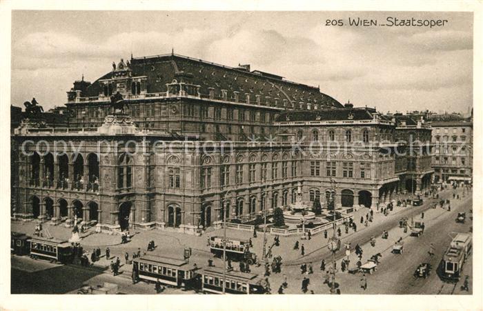 Opergebaeude Wien Staatsoper Strassenbahn