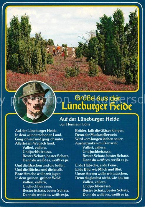 Gedicht auf AK Auf der Lueneburger Heide