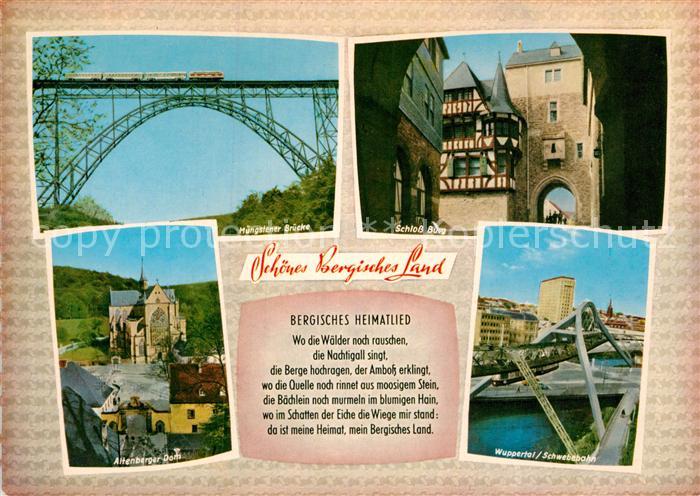 Liederkarte Schoenes Bergisches Land Muengstener Bruecke Wuppertal Schloss Burg