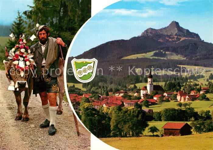 Kuehe Almabtrieb Allgaeu Wertach Gruenten
