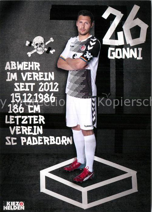 Fussball FC St. Pauli Soeren Gonther Autogramm