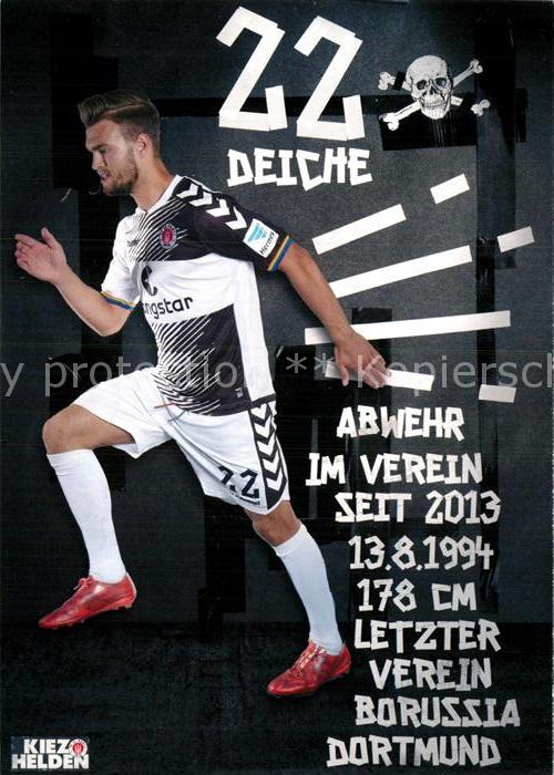 Fussball FC St. Pauli Yannick Deichmann Autogramm
