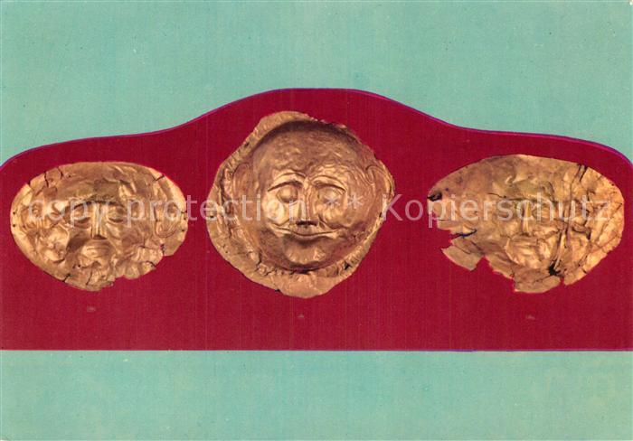 Athen Griechenland Archaeologisches Museum Masken Akropolis von Mycene