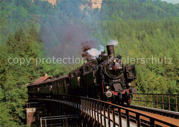 Lokomotive Eurovapor-Sonderzug Strategische Bahn Wutachtalbahn Viadukt