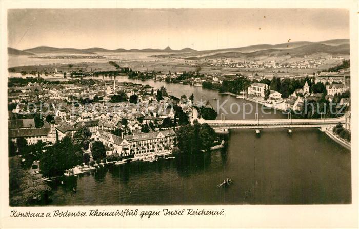 Konstanz Bodensee Rheinausfluss Fliegeraufnahme