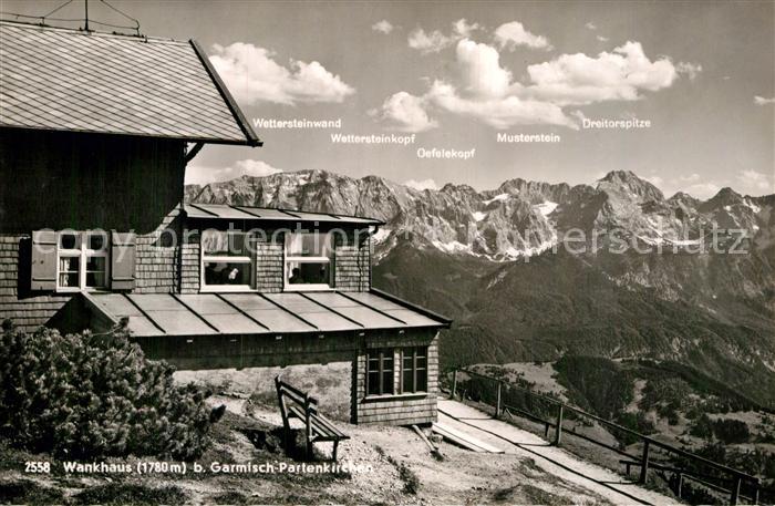 Wankhaus mit Wettersteinwand Wettersteinkopf Musterstein Dreitorspitze