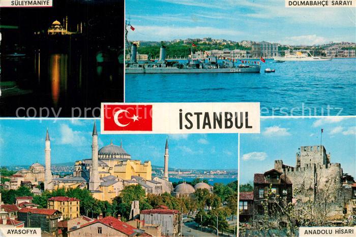 Istanbul Constantinopel Sueleymaniye Dolmabahce Sarayi Ayasofya Anadolu Hisari