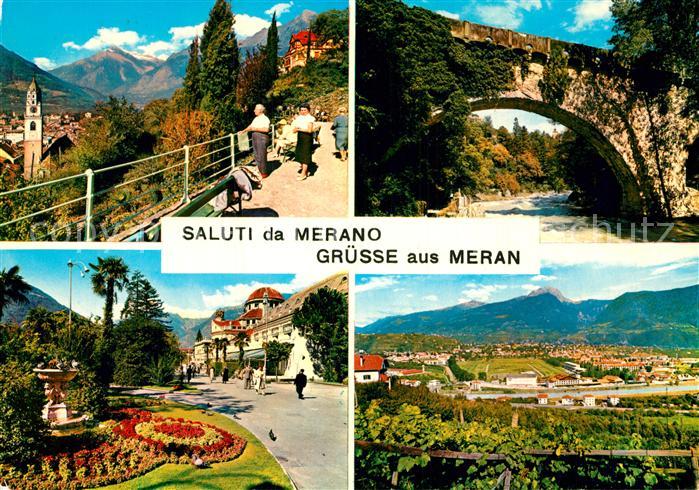 Meran Merano Tappeiner Weg Steinerner Steg Kurhaus Rennbahn