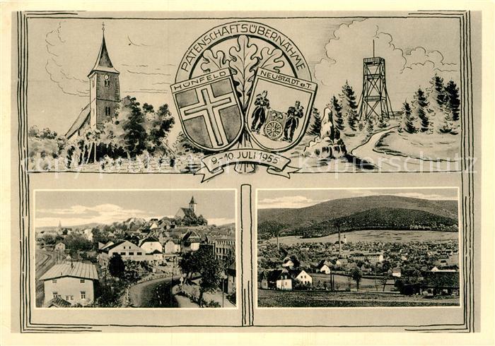 Huenfeld Patenschaftsuebernahme Huenfeld Neustadt Kirche Panorama