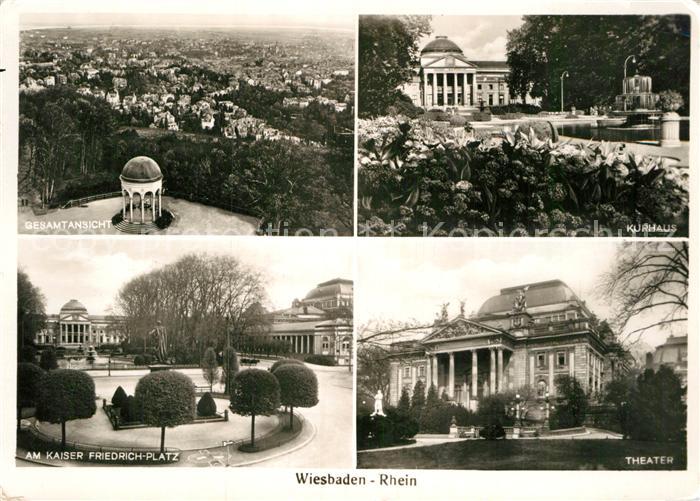 Wiesbaden Panorama Kurhaus Kaiser Friedrich Platz Theater