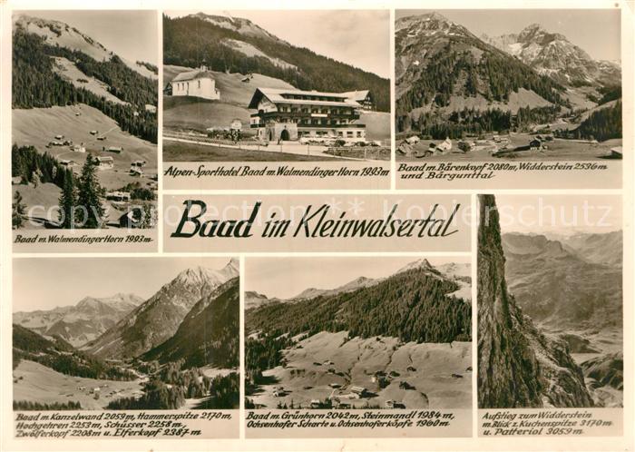 Baad Mittelberg Kleinwalsertal Walmendinger Horn Alpen Sporthotel Baerenkopf Wid