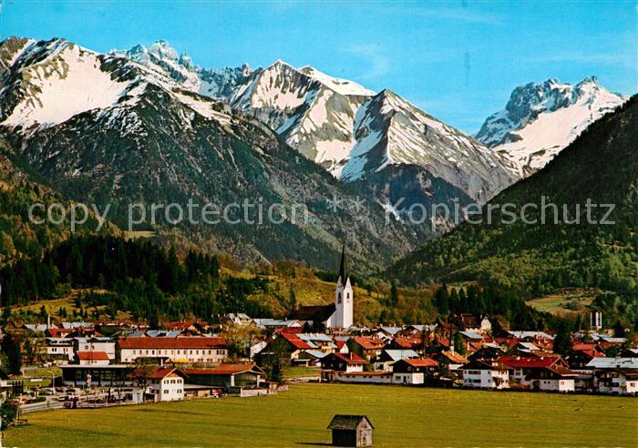 Oberstdorf mit Kegelkopf Gr Krottenkopf Fuerschiesser und Kratzer