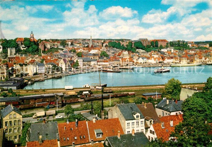Flensburg Blick auf Stadt und Hafen
