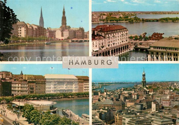 Hamburg Ballindamm Alsterbecken Alsterpavillon St Michaelskirche