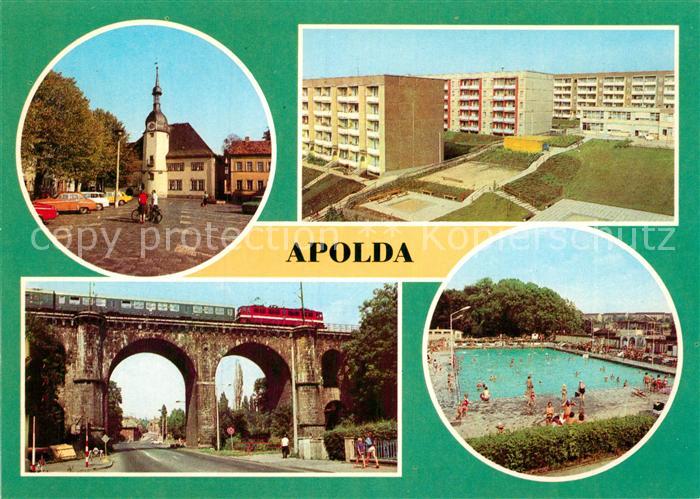 Apolda Markt Neubaugebiet Viadukt Freibad