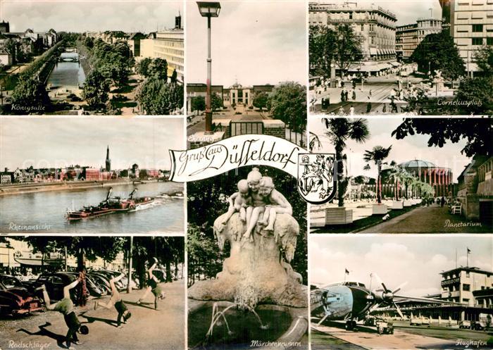 Duesseldorf Koenigsallee Rheinansicht Radschlaeger Maerchenbrunnen Corneliusplat