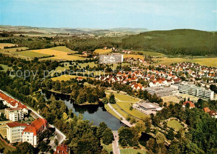 Bad Salzuflen Fliegeraufnahme Kurparksee Parksanatorium Seeterrasse BfA Kurklini
