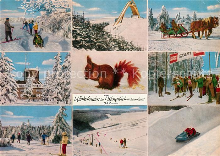 Winterberg Hochsauerland Skipiste Schanze Pferdeschlitten Astenturm Lift Bobbahn