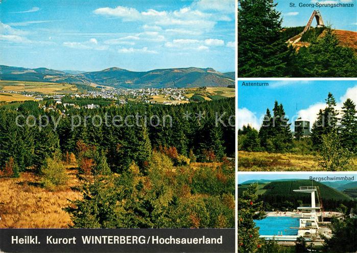 Winterberg Hochsauerland Panorama St Georg Sprungschanze Astenturm Bergschwimmba