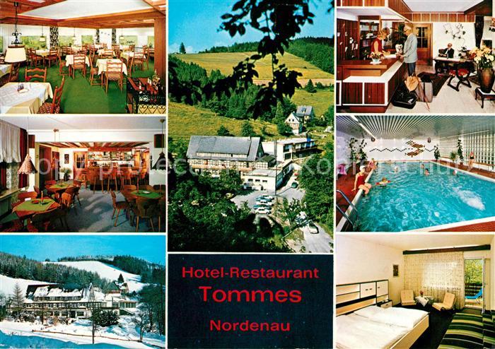 Nordenau Hotel Restaurant Tommes Gastraeume Rezeption Hallenbad Gaestezimmer