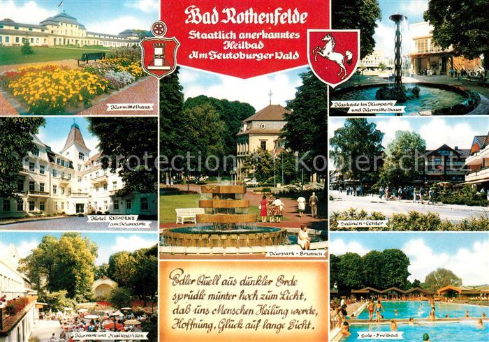 Bad Rothenfelde Kurmittelhaus Kaskade im Kurpark Hotel Residenz Kurpark Brunnen