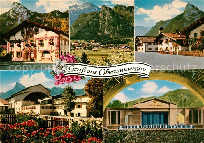 Oberammergau Panorama Passionsspielhaus Dorfmotive
