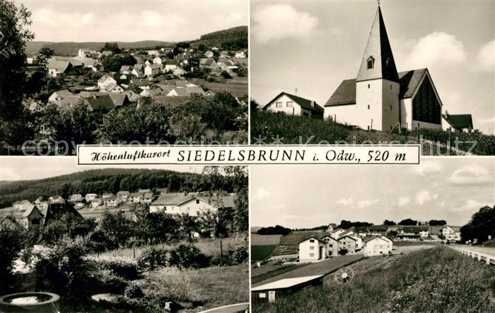 Siedelsbrunn Panorama Kirche Ortsansichten