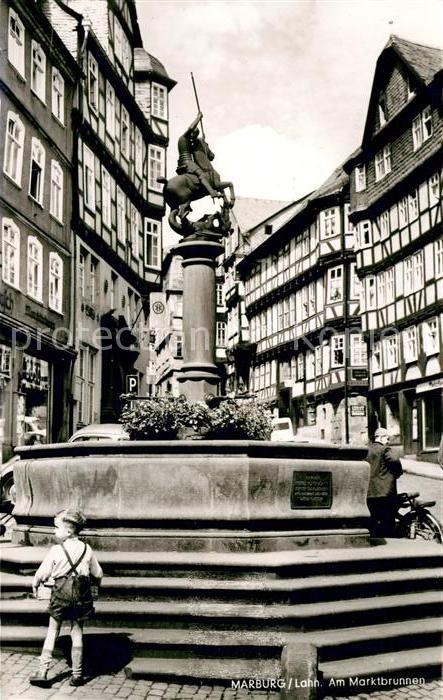 Marburg Lahn Am Marktbrunnen